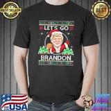 Awesome 2022 Lets Go Brandon Trump Christmas Funny Anti Biden Vintage T-Shirt Unisex
