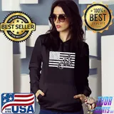 Awesome American Flag Motorcycle Apparel - Biker Motorcycle T-Shirt