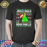 Awesome Anti Biden Jingle Bells Biden Smells Uglys Christmas T Shirt Unisex