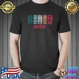 Awesome Antique Polynesian Tiki Mask Five Totems Hawaiian Maori T Shirt Unisex