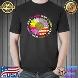 Awesome C’mon Man American Flag Rainbow Hippie Tie Dye Sunflower Shirt