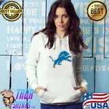Awesome Detroit Lions Iconic Primary Colour Logo Graphic Shirt