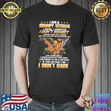 Awesome I Am A Grumpy Veteran I Don't Regret If This Offends You I Don't Care Vintage Shirt