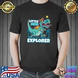 Awesome Little dino explore cute cool dinosaur sunglasses dino T-shirt