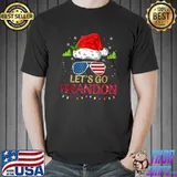 Awesome Merry Christmas Let's Go Branson Brandon Ugly Sweater Style T-Shirt