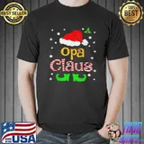 Awesome Opa Claus Christmas Pajama Family Matching Xmas Shirt