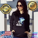 Awesome Skeleton Riding Shark Funny Halloween Boys Girls Kids T-Shirt