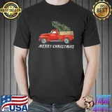 Awesome Watercolor Merry Christmas Truck WIth Tree T-shirt