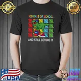 Best 100 Days of school and still loving it T Rex 100th Day Dino Premium T-Shirt