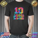 Best 10th Birthday Tie Dye 10 Years Old Awesome Color T-Shirt
