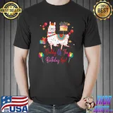 Best Daddy Of The Birthday Princess Daddy Girl Llama Birthday Premium T-Shirt