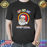 Best Ho Ho Ho Homosexual Holigays LGBT Ugly Christmas Sweater T-shirt