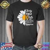 Best July girl 1984 37th years old sunshine birthday shirt