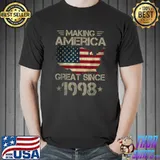 Best Making America Great Since 1998 Vintage Gifts 24th Birthday T-Shirt