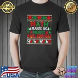 Best Math Makes us Merry and Bright Holiday Teacher Christmas T-Shirt