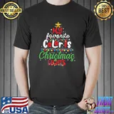 Best My Favorite Color Is Christmas Lights Women Men Xmas T-Shirt