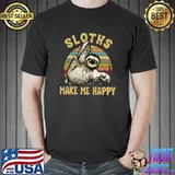 Best Sloths Make Me Happy, Sloths So Cute vintage T-Shirt Unisex