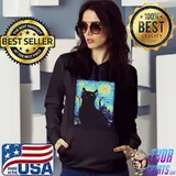 Black cat van gogh shirt