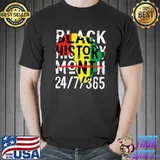 Black History Month 247365 Africa Map Melanin 2022 T-Shirt Unisex
