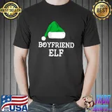 Boyfriend Elf Christmas Matching Family Group Xmas T-shirt