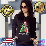 Candy Cane Santa Hat Funny Christmas Tree Merry Xmas Y'all T-Shirt
