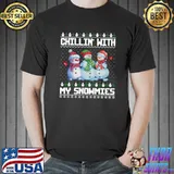 Chillin' With My Snowmies Ugly Christmas Sweater Snowman Pullover Hoodie
