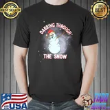 Christmas Dabbing Snowman Funny Dabbing Through The Snow Long Sleeve T-Shirt