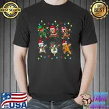 Christmas Kids Boys Men Dabbing Santa Elf Deer Friends Xmas T-Shirt