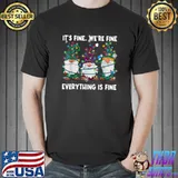 Christmas Lights I'm Fine Everything Is Fine Gnomies T-Shirt