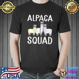 Cute Llama Lovers Sunglasses Cool Llamas Alpaca Squad T-Shirt Unisex