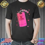 Cute Pink Phone Be Mine XOXOs Happy Valentines Day T-Shirt Unisex