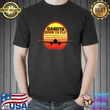 DC-3 Dakota Born To Fly Retro Sunset T-Shirt Unisex