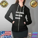 Drum & Bass & Beer, Drum And Bass T-Shirt Full Zip Hooded
