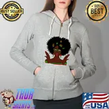 Funny Black woman Merry Christmas Full Zip Hooded