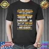 Funny Born On January 31 Spoiled Husband Awesome Wife Cr T-Shirt