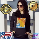 Funny Catzilla Cute Cat Art Japanese Sunset Shirt
