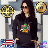 Funny Elf Ice Hockey Player Christmas Cute Sports X-Mas Holiday T-Shirt