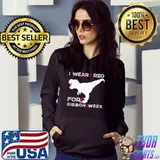 Funny I Wear Red Ribbon Week Awareness funny man women gift T Shirt