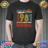 Funny Legend Since March 1981 41st Birthday Retro Men Women T-Shirt