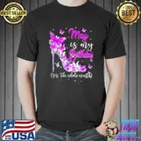 Funny May Is My Birthday The Whole Month High Heel Butterfly T Shirt