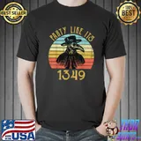 Funny Party Like Its 1349 Funny Plague Doctor Rats New Year T Shirt