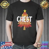 Funny Plaid Chest Nuts Chestnuts Matching Couples Christmas Shirt Unisex