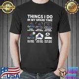 Funny Quad Bikes Lover 6 Things I Do In My Spare Time Quad Premium T-Shirt