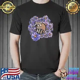 Funny Raccoon flower art fun summer raccoons shirt