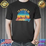 Funny Rather Be Scootering Vintage Retro Electric E Scooter Funny T Shirt Unisex