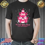 Funny Snowman No One Fights Alone Breast Cancer Awareness Christmas Shirt