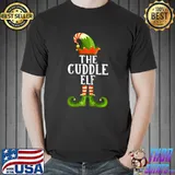 Funny The Cuddle Elf Christmas Family Matching Costume Set T-shirt