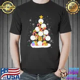 Funny Volleyball Christmas Tree Shirt