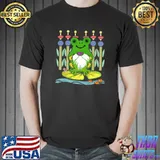 Gnomes Frogs Water Lilys Gardening Gift Women Men Tees Premium T-Shirt