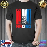 Go Kart Racing Flags USA Karting Go-Cart Racer T- Unisex